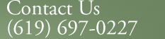 Contact Us (619) 697-0227